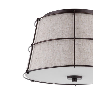 Silas Rustic Farmhouse LED Flush Mount - JONATHAN Y